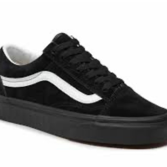 New womens vans sz 6 shoes black suede - Picture 2 of 3